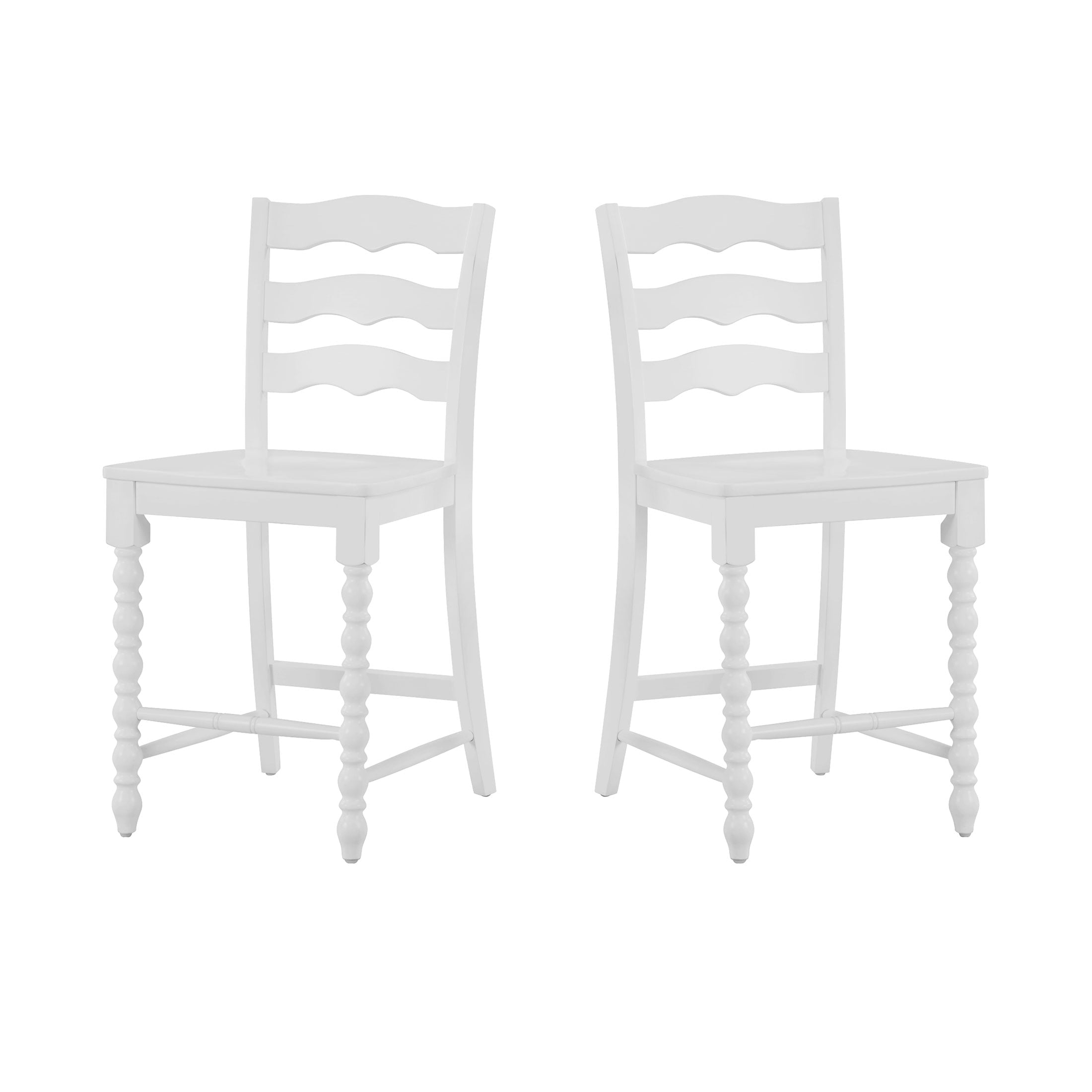 The Pioneer Woman Harper Counter-height Wood Stools, 2 Pack, White