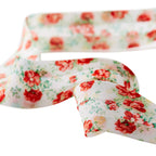 The Pioneer Woman Vintage Floral White Double Fold Cotton Bias Tape Ribbon, 7/8" x 25 Yards