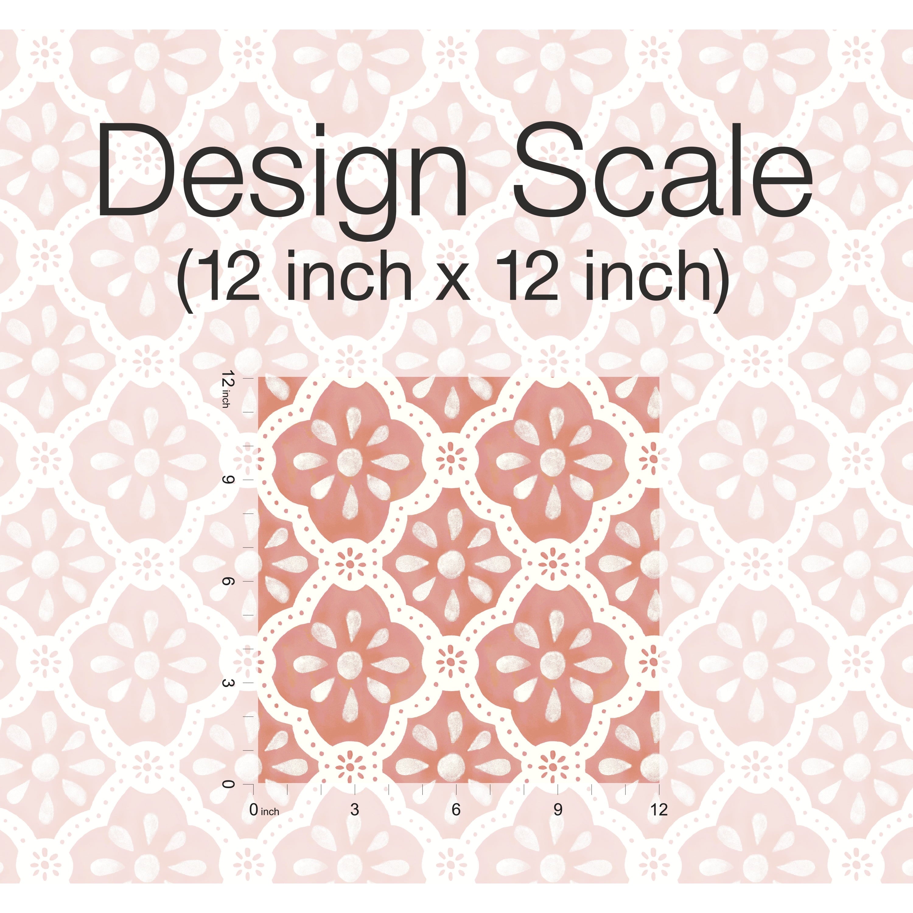 The Pioneer Woman Pink Salmon Washy Trellis Peel and Stick Wallpaper, 18" x 18.86'