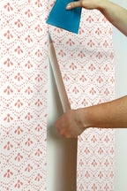 The Pioneer Woman Coral Tonal Scallop Peel And Stick Vinyl Wallpaper, 215-in by 20.5-in, 30.75 sq. ft.