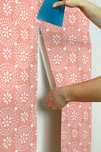 The Pioneer Woman Green Floral Geo Peel And Stick Vinyl Wallpaper, 215-in by 20.5-in, 30.75 sq. ft.
