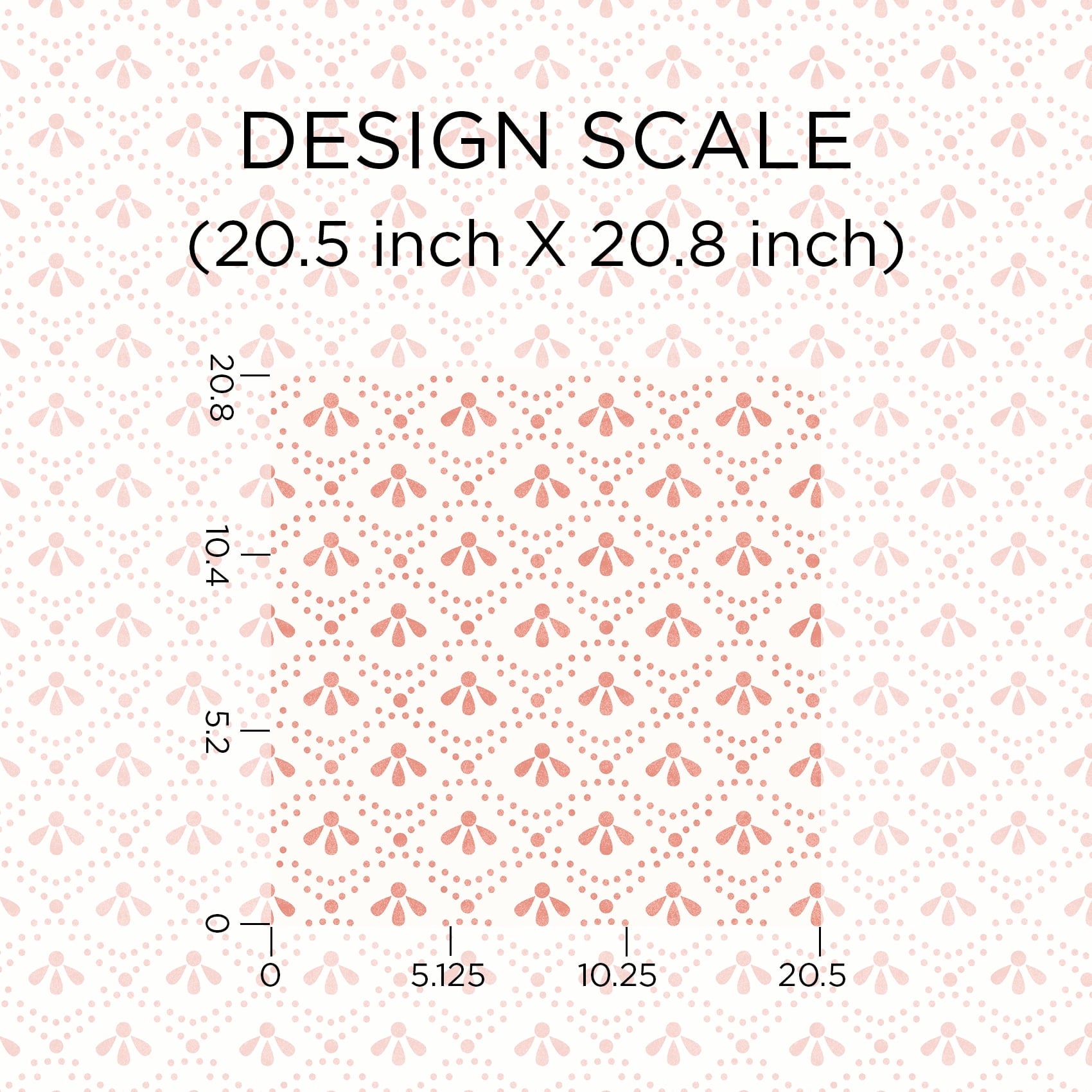 The Pioneer Woman Coral Tonal Scallop Peel And Stick Vinyl Wallpaper, 215-in by 20.5-in, 30.75 sq. ft.