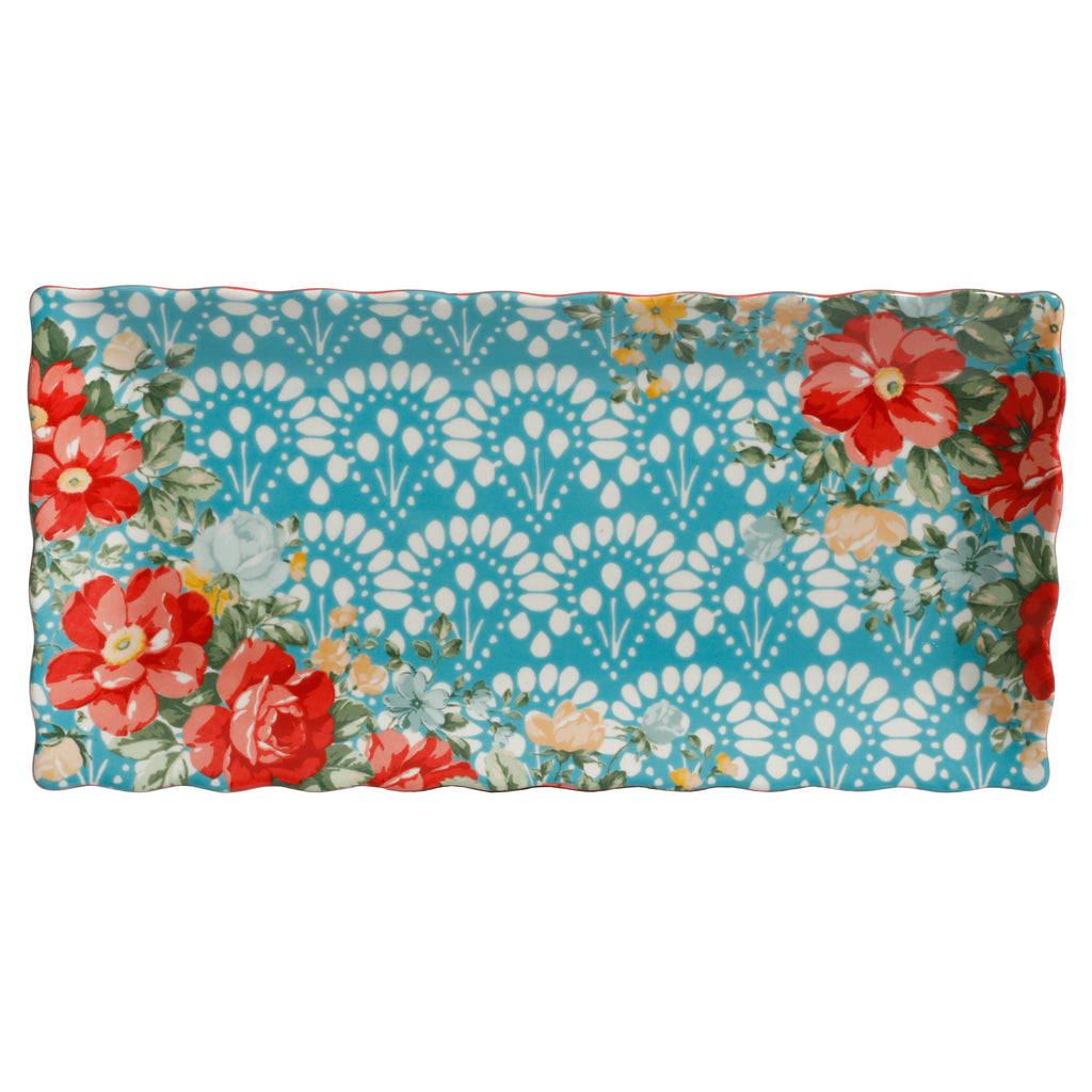The Pioneer Woman Floral Medley 12.3" Stoneware Serving Platters, 3-Piece Set
