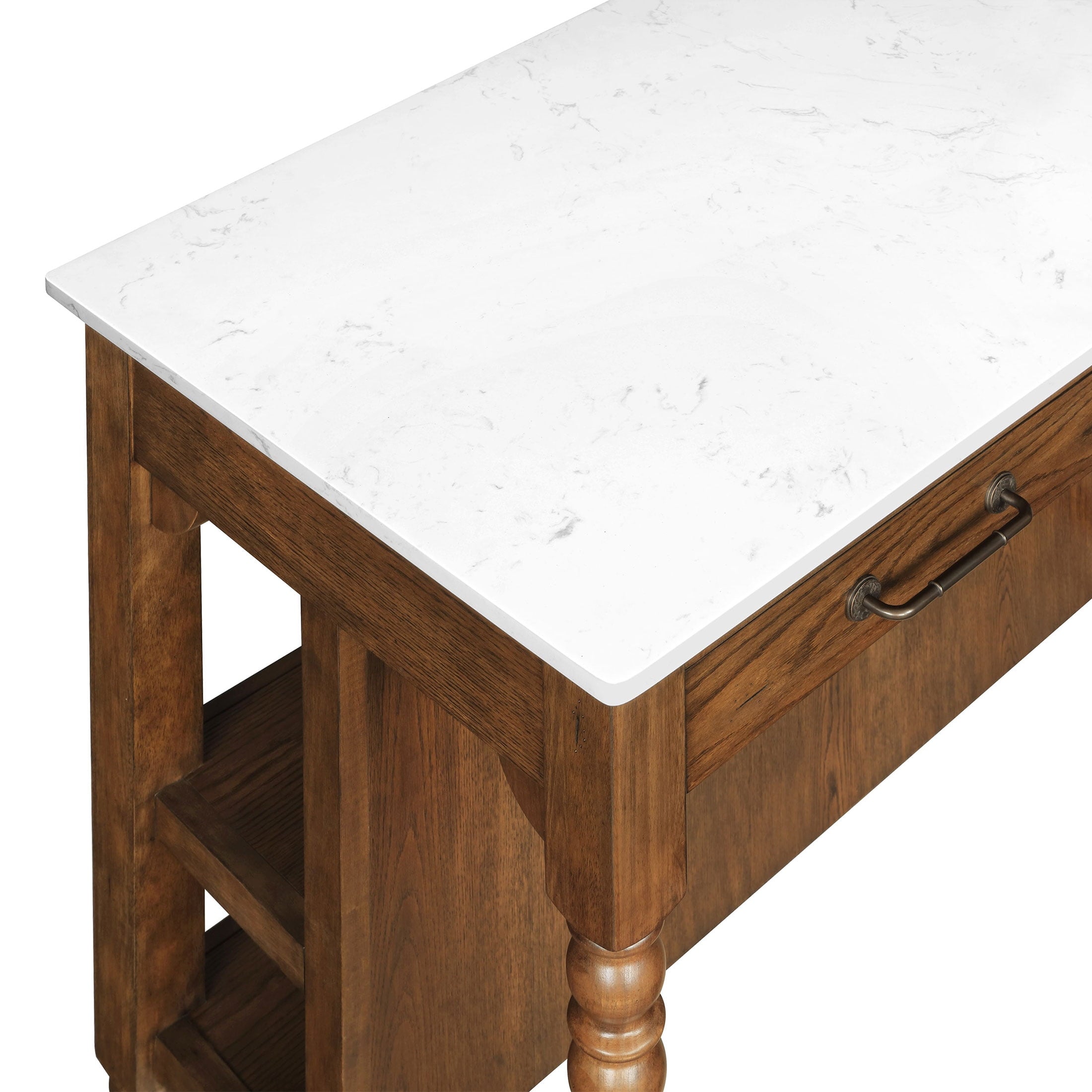 The Pioneer Woman Harper Kitchen Island with Drawers, Homestead Brown