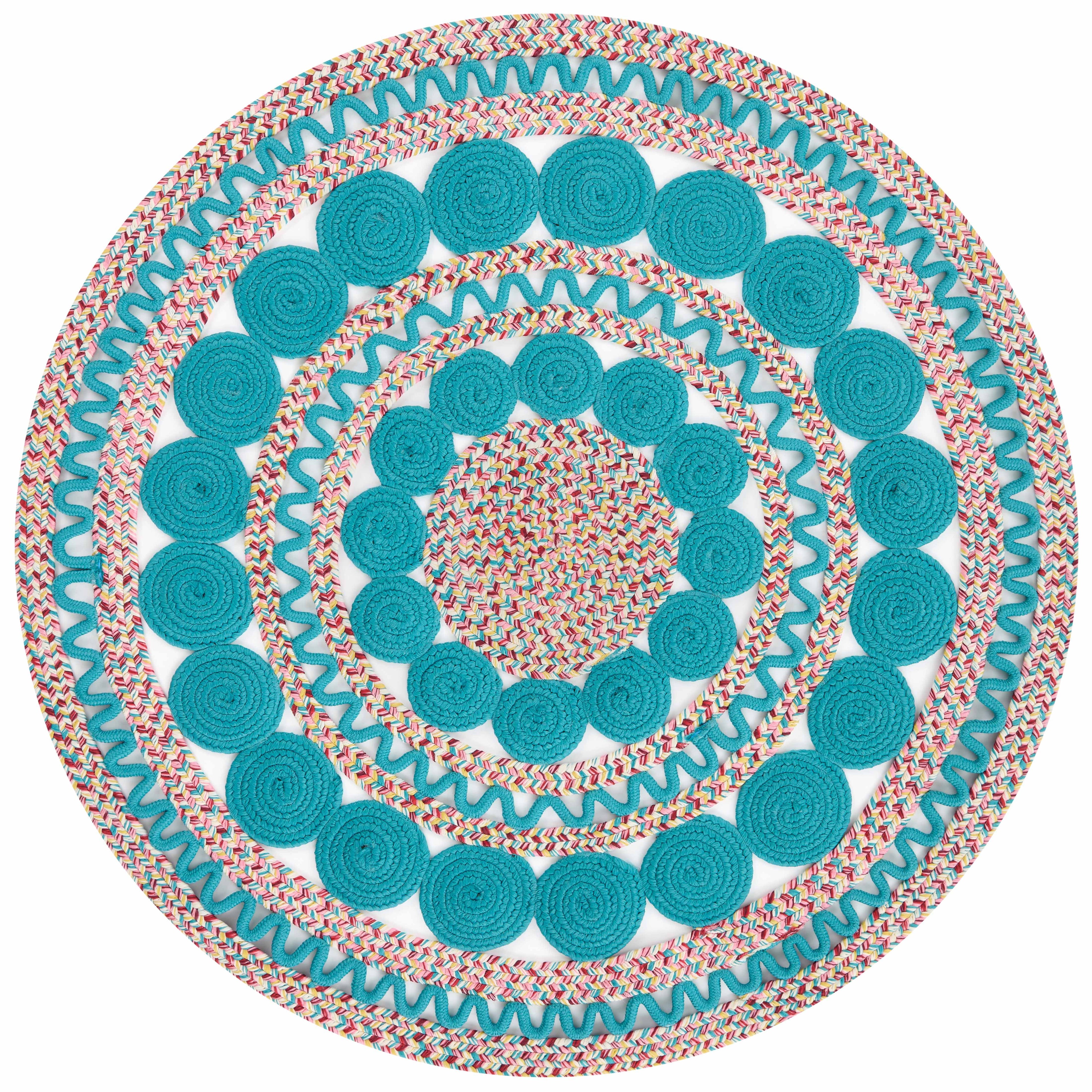 The Pioneer Woman Braided Floral Round Rug, 48"