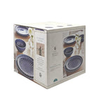 The Pioneer Woman Colette 12-Piece Stoneware Dinnerware Set, Blue