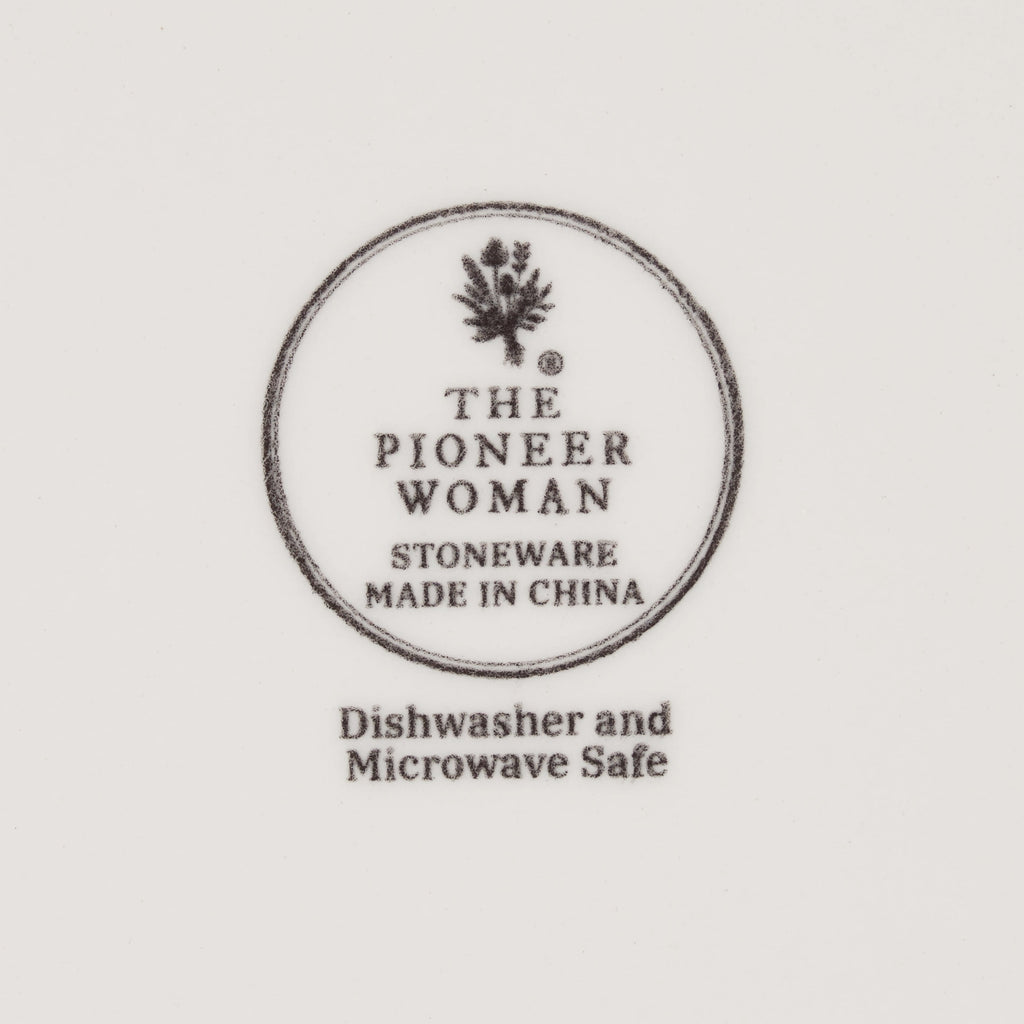 The Pioneer Woman Agatha 12-Piece Stoneware Dinnerware Set, Blue
