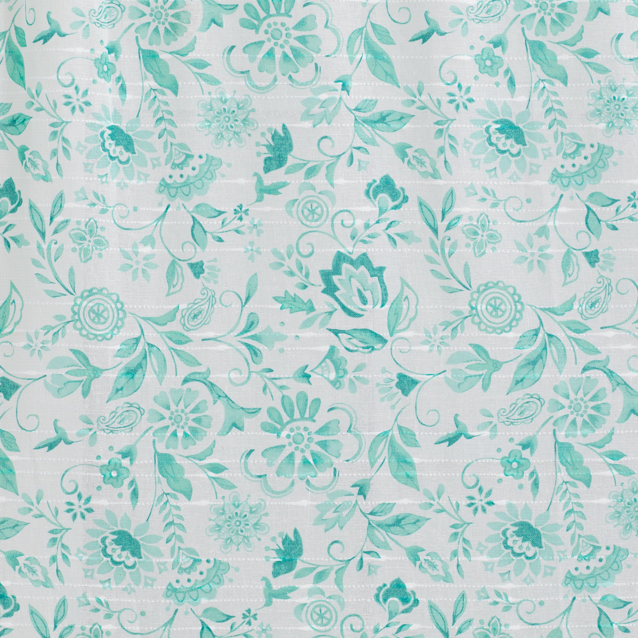 The Pioneer Woman Maize Sheer Curtain Panel, Teal, 1 Panel, 50"W x 84"L