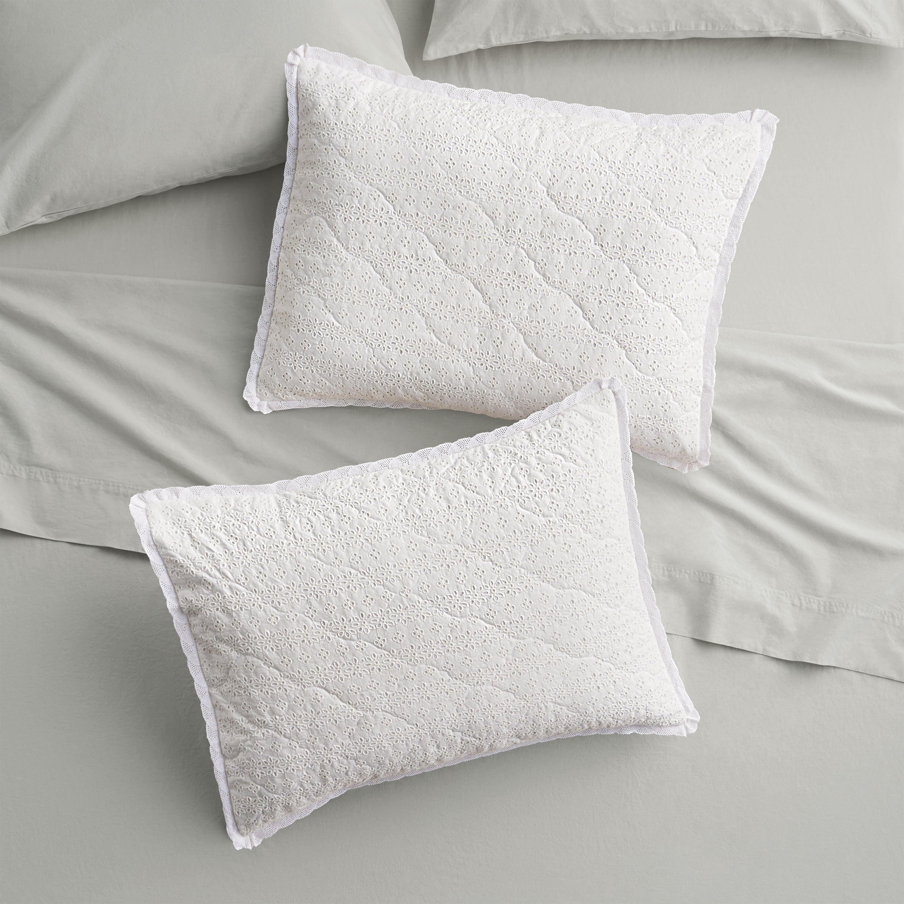 The Pioneer Woman Agatha Floral Gauze Pillow Sham, Standard, Blue Dust, 2 Pack - Cozy Cottage