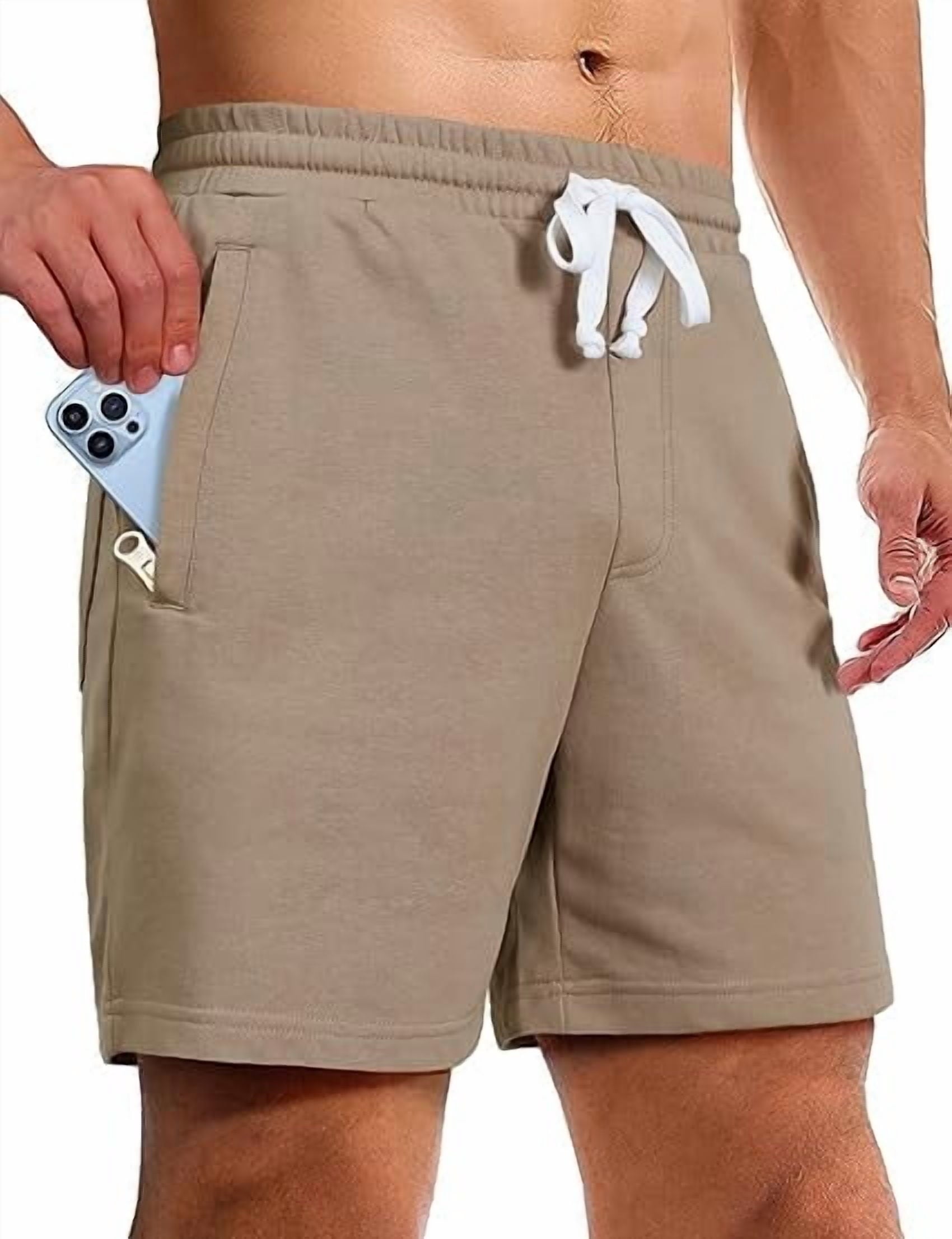 Pioneer Camp Sweat Shorts for Men 5 Inch Inseam Shorts Athletic Gym Workout Casual Cotton Shorts