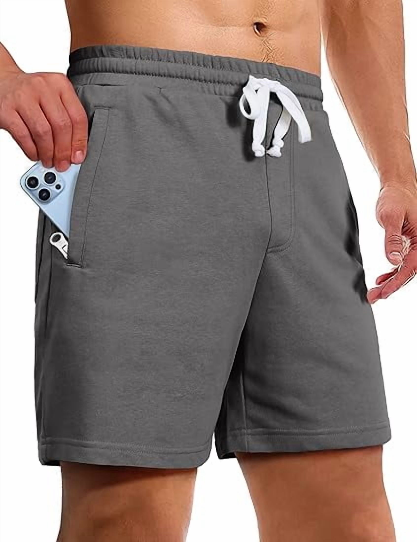 Pioneer Camp Sweat Shorts for Men 5 Inch Inseam Shorts Athletic Gym Workout Casual Cotton Shorts