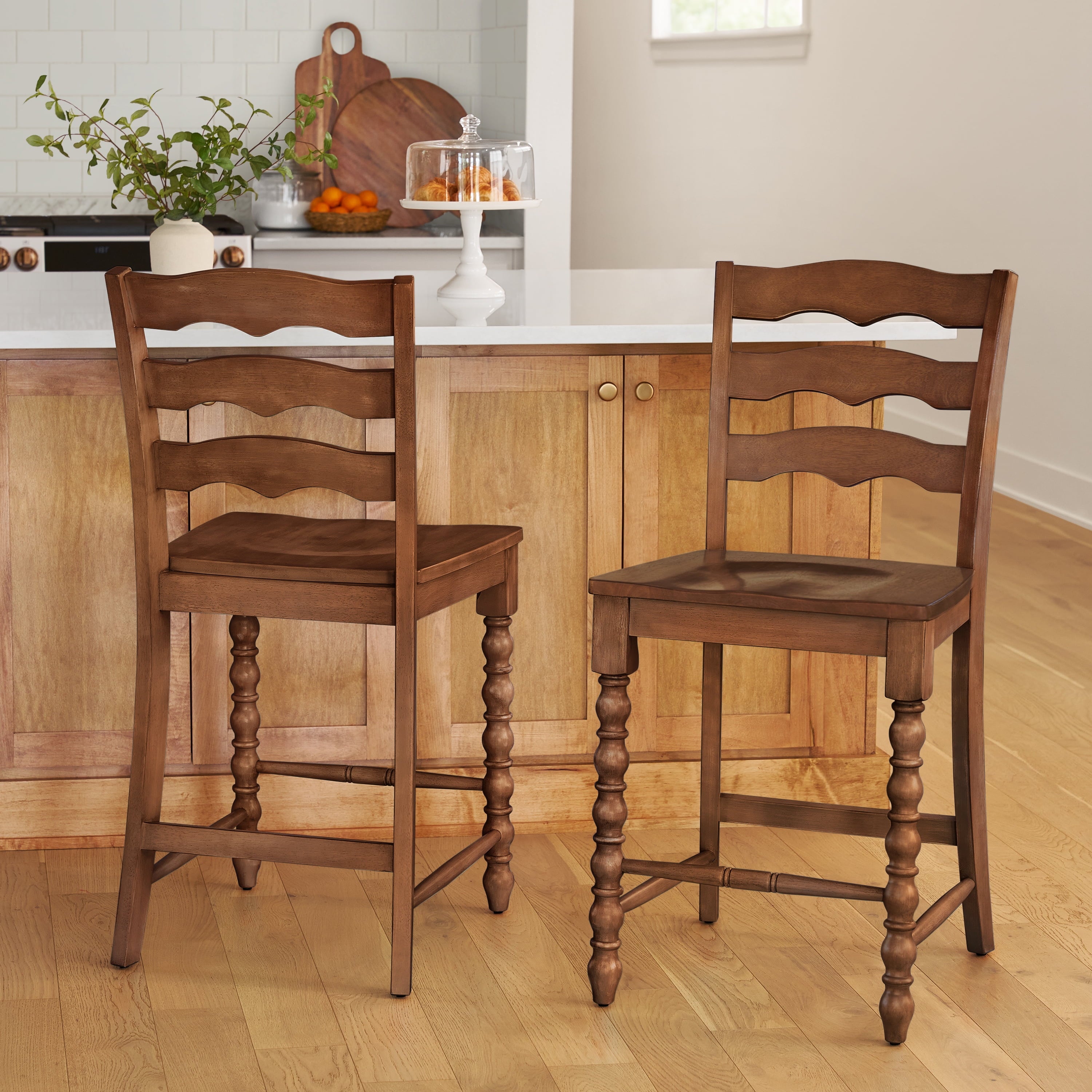 The Pioneer Woman Harper Counter-height Wood Stools, 2 Pack, White - Handy Crafting Tool