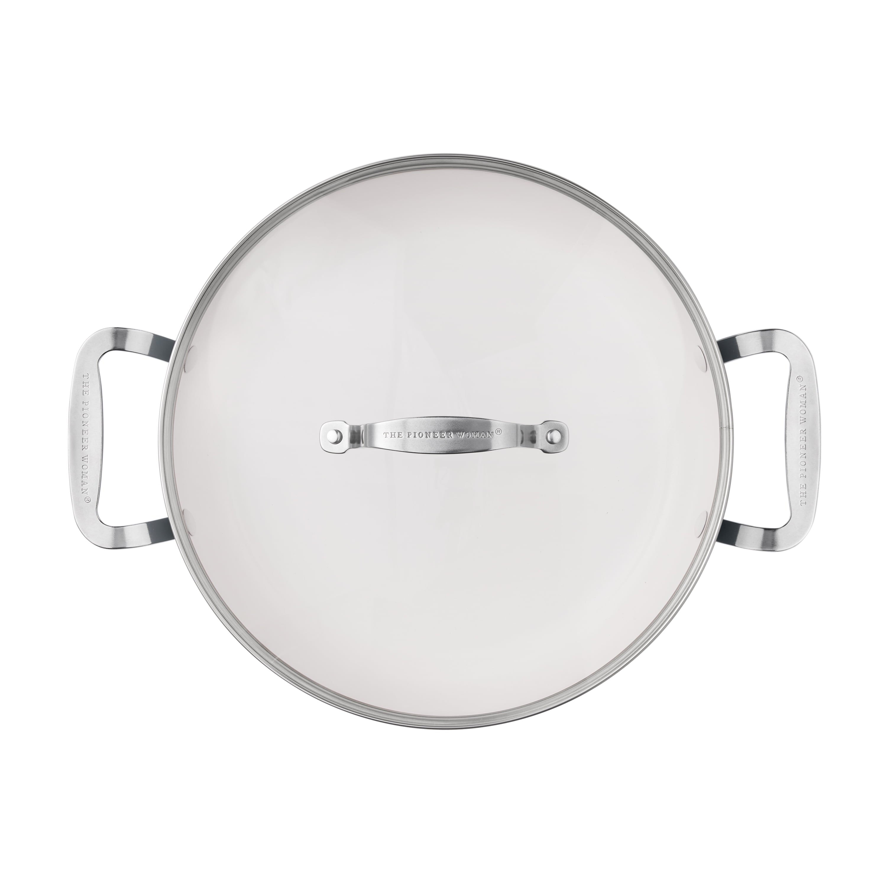 The Pioneer Woman Harlow 12" Ceramic Non-Stick Everyday Pan with Lid, Denim Blue