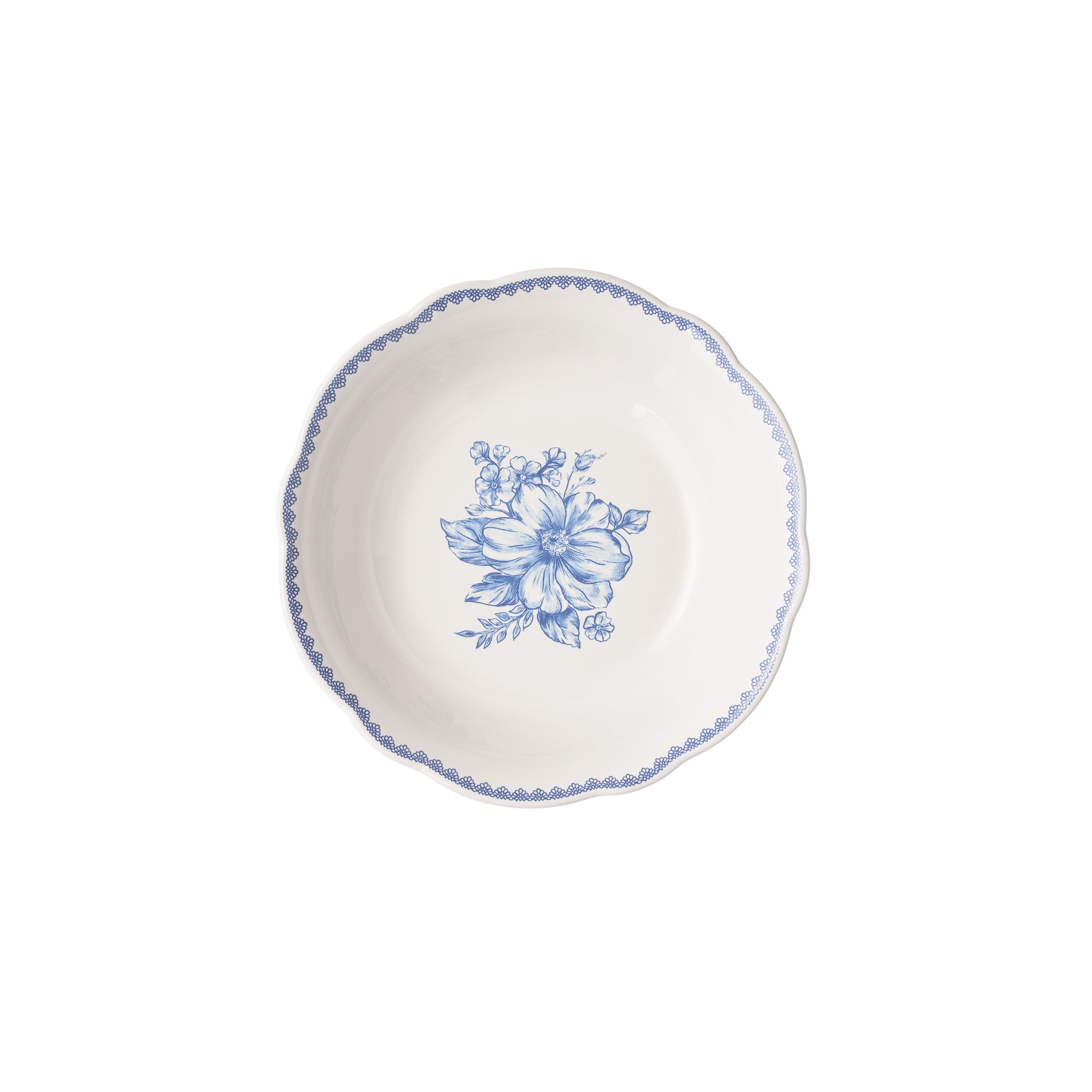 The Pioneer Woman Agatha 12-Piece Stoneware Dinnerware Set, Blue