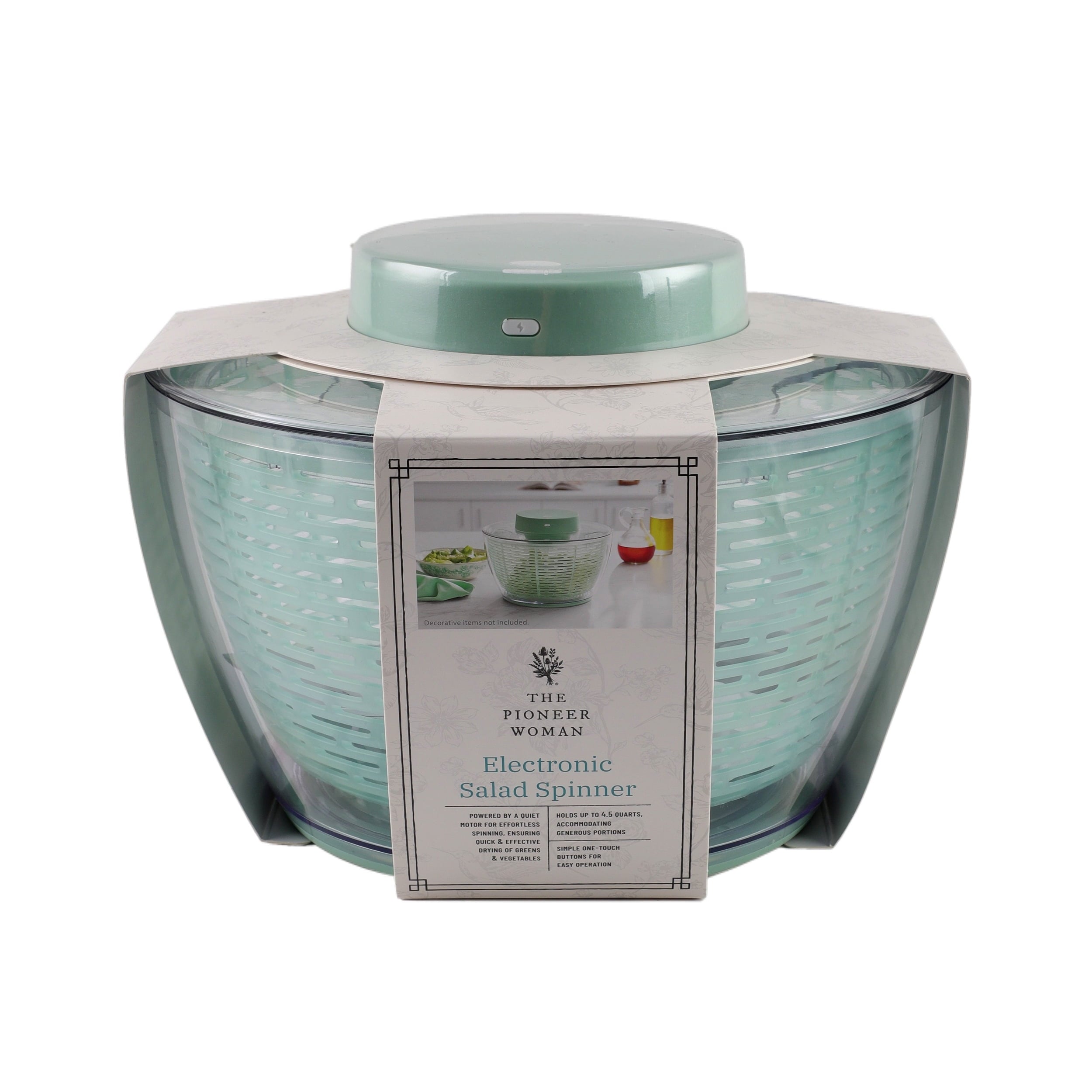 The Pioneer Woman 4.5-Quart Electric Salad Spinner