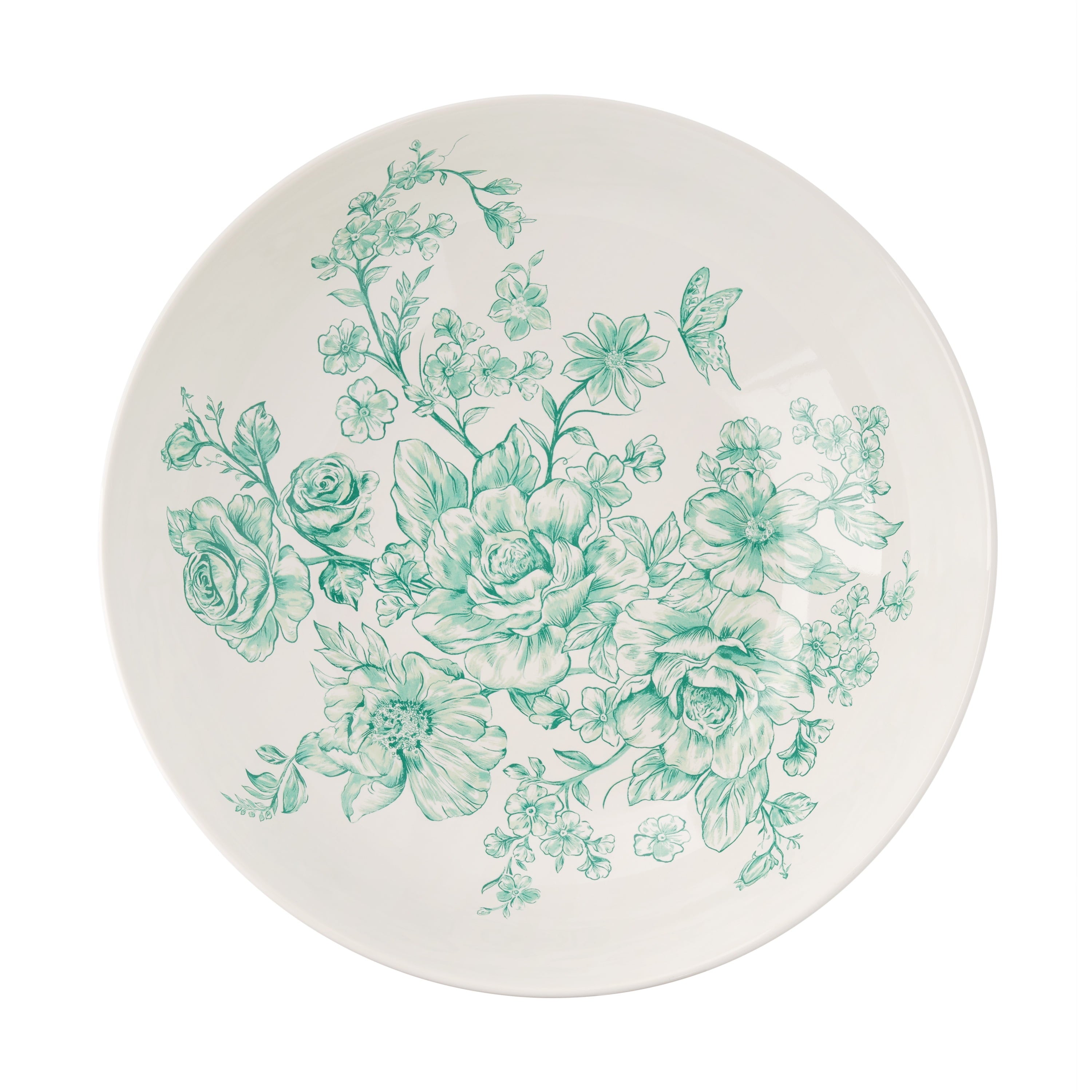 The Pioneer Woman Agatha Stoneware 11-inch Serving Bowl, Green