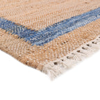 The Pioneer Woman Denim Jute Runner Rug, Natural with Blue Border, 30 x 96 Inches
