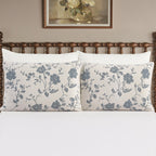 The Pioneer Woman Agatha Floral Gauze Pillow Sham, Standard, Blue Dust, 2 Pack